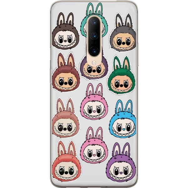 OnePlus 7 Pro Gjennomsiktig deksel Labubu Macaron Monster - Søt Samlefigur med Stil