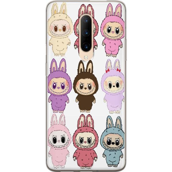 OnePlus 7 Pro Läpinäkyvä kuori Labubu Pink Monster - Popkulttuuri Kawaii-kosketuksella