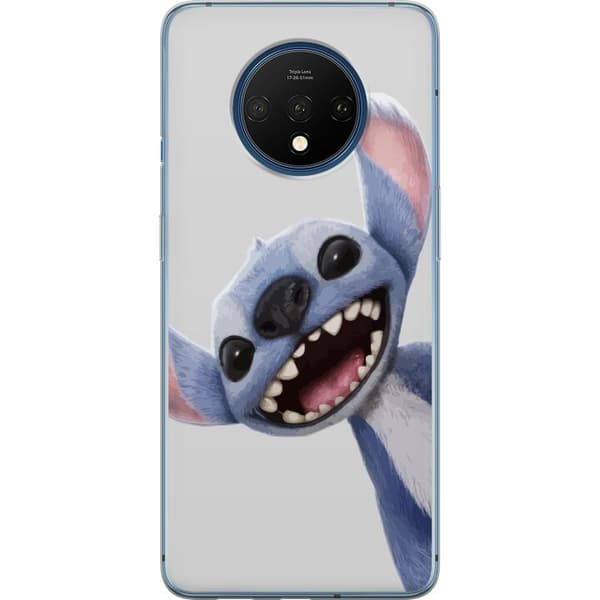 OnePlus 7T Gennemsigtig cover Stitch i fart - Kawaii-design til fans & børn