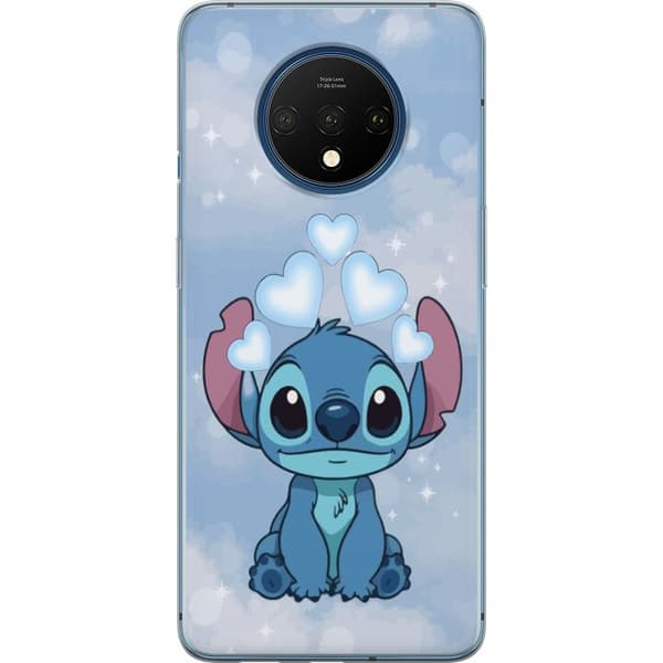 OnePlus 7T Gennemsigtig cover Stitch Hoppende Glæde - Sjovt Design til Gave