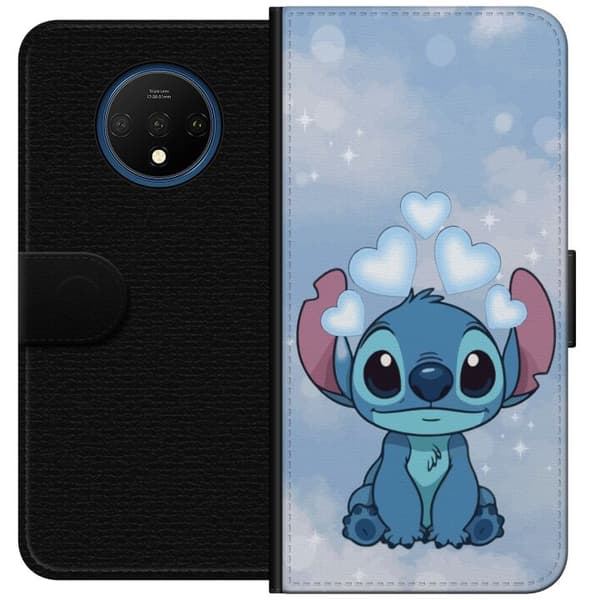OnePlus 7T Lommeboketui Stitch Hoppande Gled - Morsomt Design for Gave