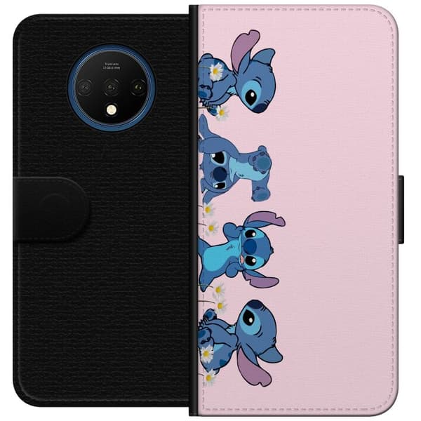 OnePlus 7T Tegnebogsetui Stitch Grin & Leg – Perfekt til Telefoncovers eller Plakater