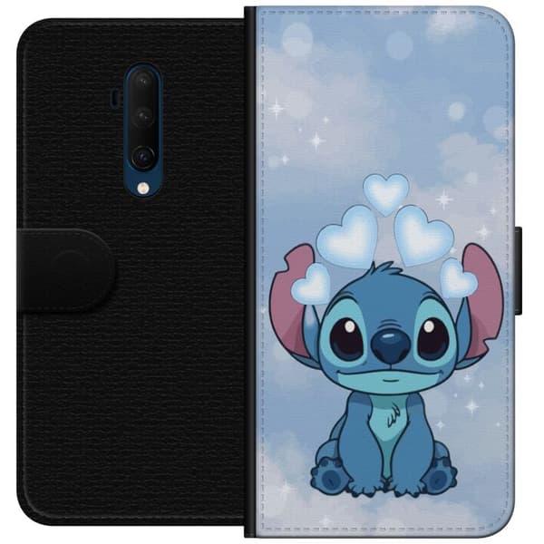 OnePlus 7T Pro Tegnebogsetui Stitch Hoppende Glæde - Sjovt Design til Gave