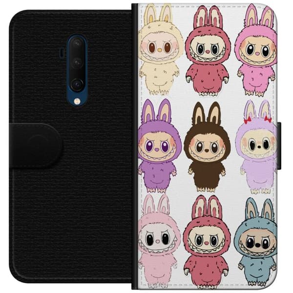 OnePlus 7T Pro Lompakkokotelo Labubu Pink Monster - Popkulttuuri Kawaii-kosketuksella