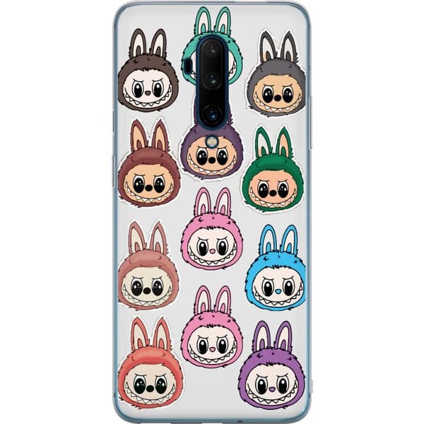 OnePlus 7T Pro Läpinäkyvä kuori Labubu Macaron Monster - Söpö Keräilyfiguuri Tyylillä