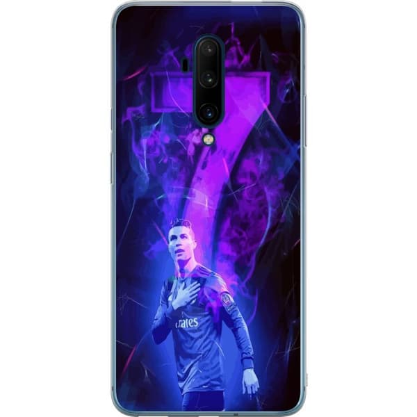 OnePlus 7T Pro Läpinäkyvä kuori Ronaldo 7 - Jalkapallolegenda Toiminnassa Fanien Puolesta