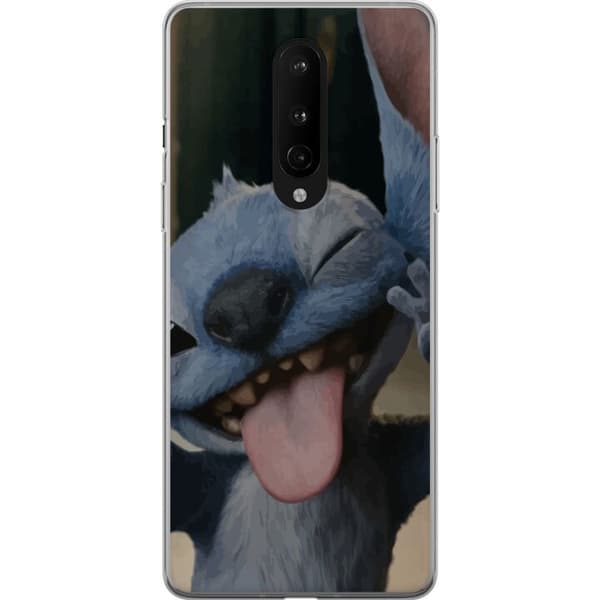 OnePlus 8 Gennemsigtig cover Stitch Sød Alien - Blå Favorit fra Ydre Rummet