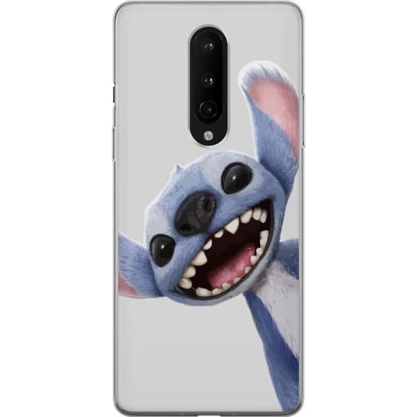 OnePlus 8 Gennemsigtig cover Stitch i fart - Kawaii-design til fans & børn
