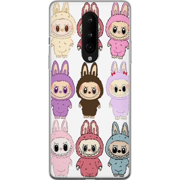 OnePlus 8 Gennemsigtig cover Labubu Pink Monster - Popkunst med Kawaii-touch