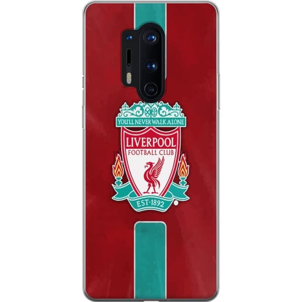 OnePlus 8 Pro Läpinäkyvä kuori Liverpool FC - Klassinen jalkapallourheilu Punaisena