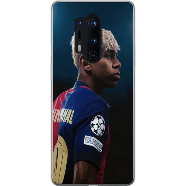 OnePlus 8 Pro Läpinäkyvä kuori Lamine Yamal - Barcelonan ihmelapsi fokuksessa