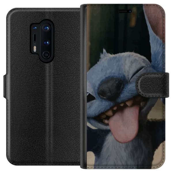 OnePlus 8 Pro Lompakkokotelo Stitch Söpö Alien - Sininen Suosikki Ulkoavaruudesta