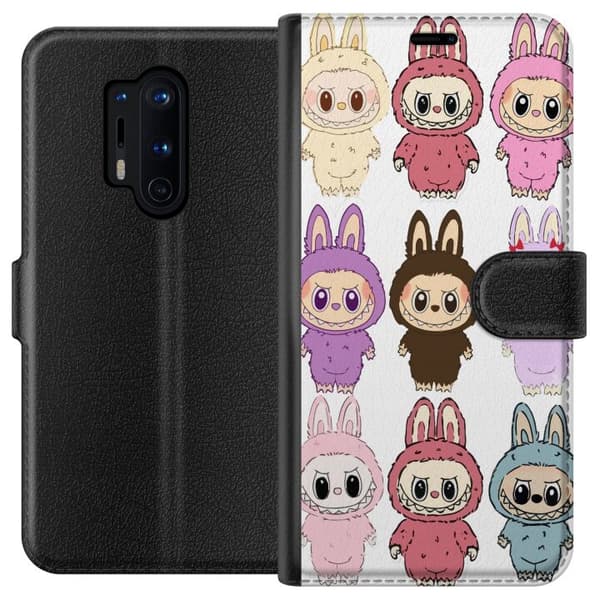 OnePlus 8 Pro Lompakkokotelo Labubu Pink Monster - Popkulttuuri Kawaii-kosketuksella