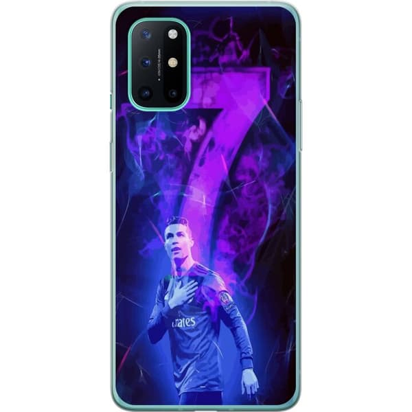 OnePlus 8T Läpinäkyvä kuori Ronaldo 7 - Jalkapallolegenda Toiminnassa Fanien Puolesta