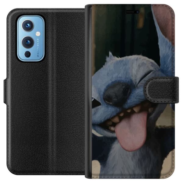 OnePlus 9 Plånboksfodral Stitch Söt Alien – Blå Favorit från Yttre Rymden