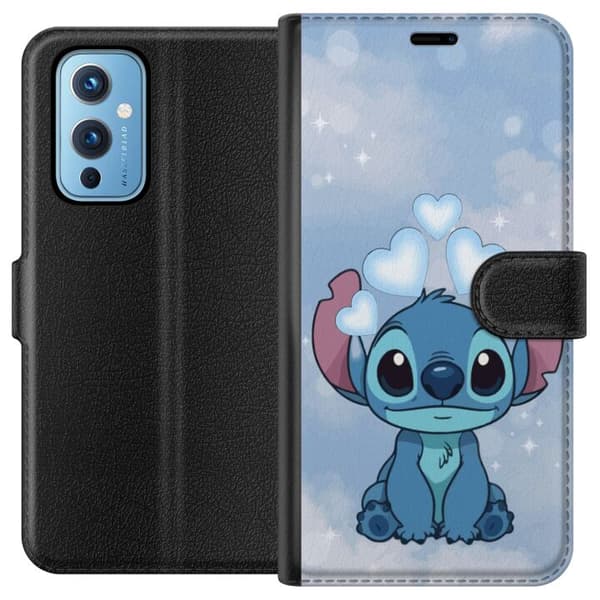 OnePlus 9 Tegnebogsetui Stitch Hoppende Glæde - Sjovt Design til Gave