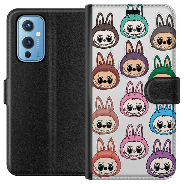 OnePlus 9 Plånboksfodral Labubu Macaron Monster – Söt Samlarfigur med Stil