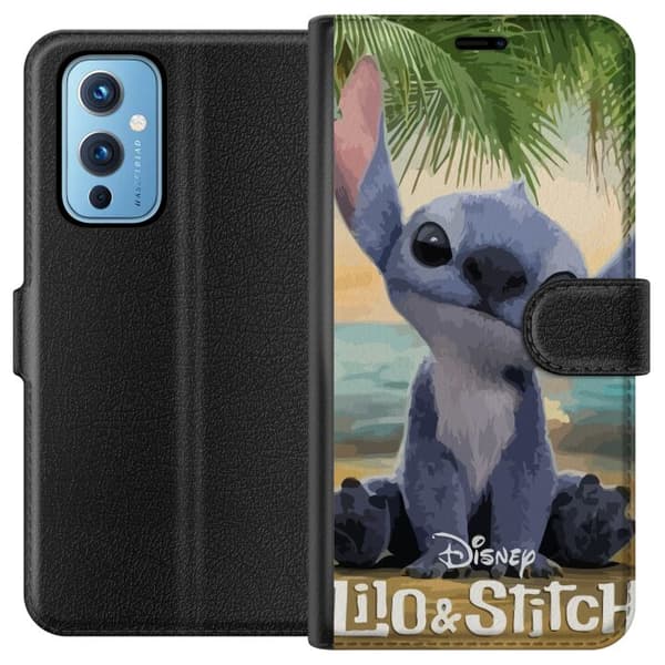 OnePlus 9 Plånboksfodral Stitch Kärleksfull – Med Hjärtan & Kawaii-känsla