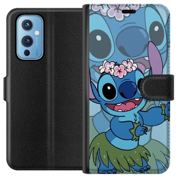 OnePlus 9 Plånboksfodral Stitch under Stjärnorna – Magisk Anime-stil