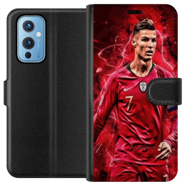 OnePlus 9 Lompakkokotelo Ronaldon Taidot - CR7 Suunnittelu Aidolle Kannattajalle