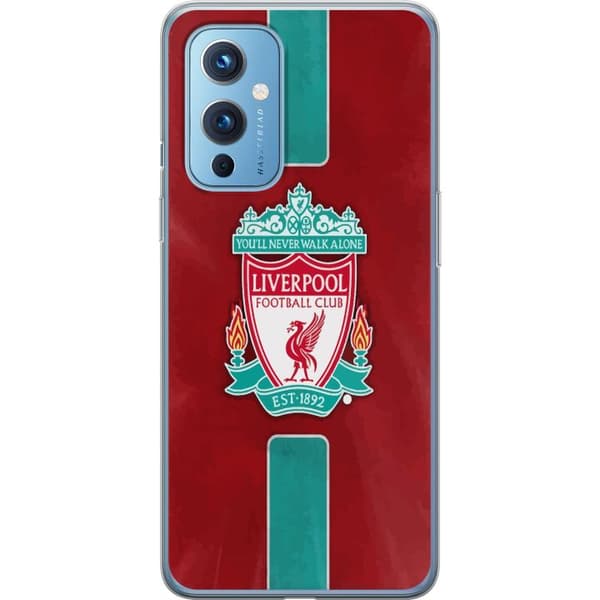 OnePlus 9 Läpinäkyvä kuori Liverpool FC - Klassinen jalkapallourheilu Punaisena