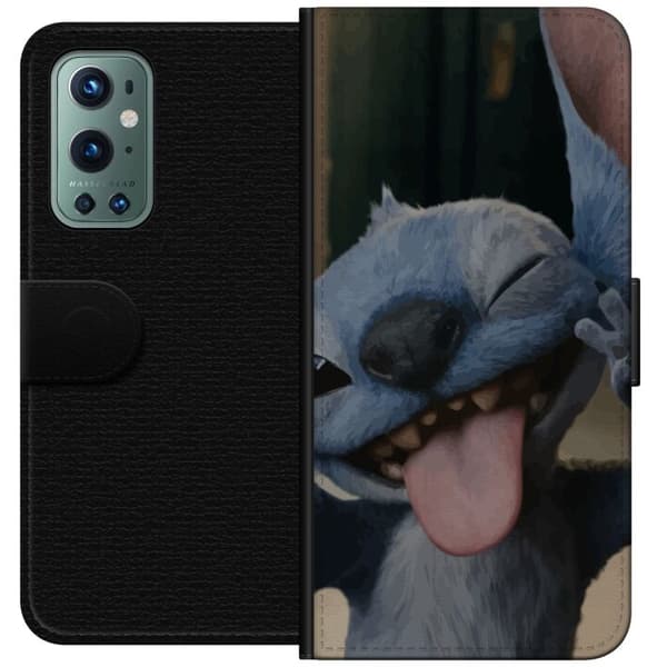 OnePlus 9 Pro Tegnebogsetui Stitch Sød Alien - Blå Favorit fra Ydre Rummet