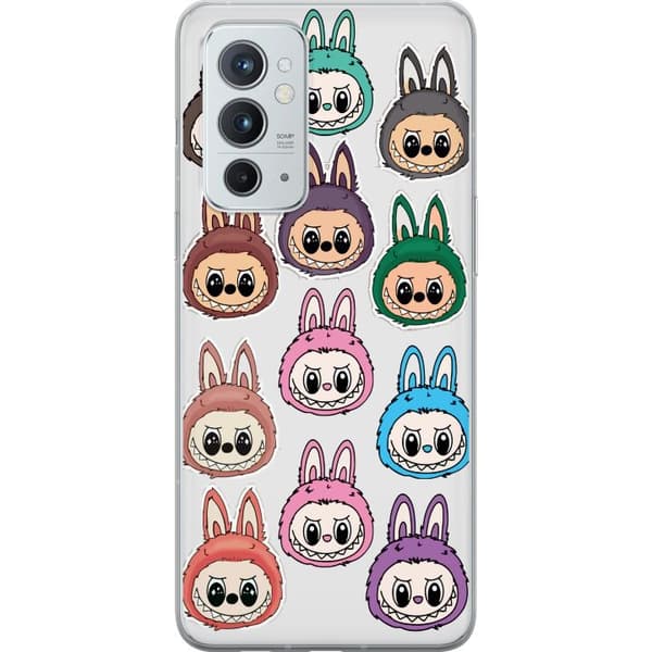 OnePlus 9RT 5G Läpinäkyvä kuori Labubu Macaron Monster - Söpö Keräilyfiguuri Tyylillä