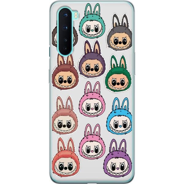 OnePlus Nord Genomskinligt Skal Labubu Macaron Monster – Söt Samlarfigur med Stil