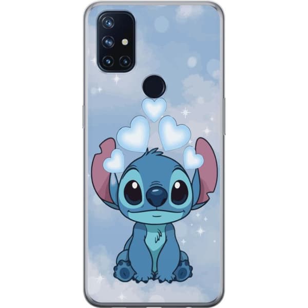 OnePlus Nord N10 5G Gennemsigtig cover Stitch Hoppende Glæde - Sjovt Design til Gave