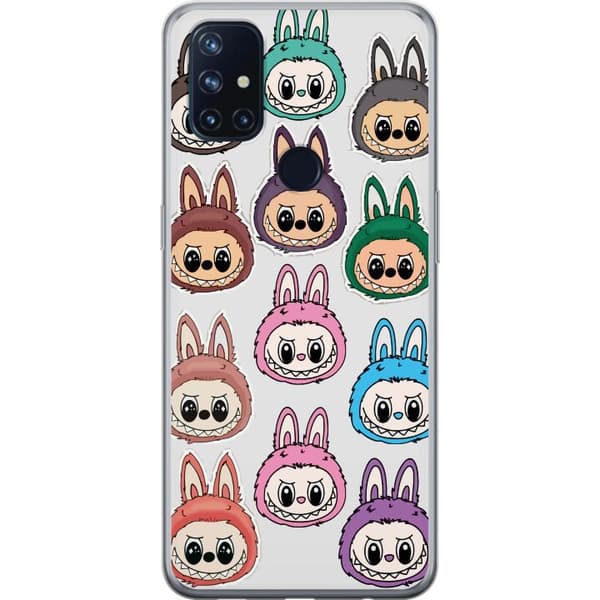 OnePlus Nord N10 5G Läpinäkyvä kuori Labubu Macaron Monster - Söpö Keräilyfiguuri Tyylillä