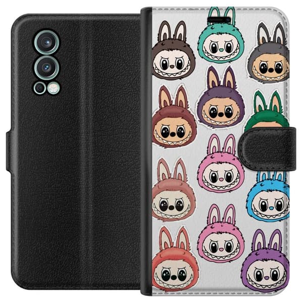 OnePlus Nord 2 5G Plånboksfodral Labubu Macaron Monster – Söt Samlarfigur med Stil