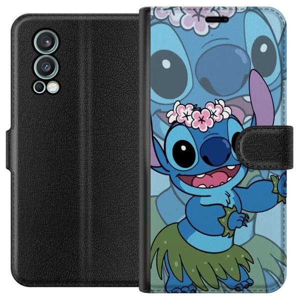 OnePlus Nord 2 5G Lommeboketui Stitch under stjernene - Magisk Anime-stil