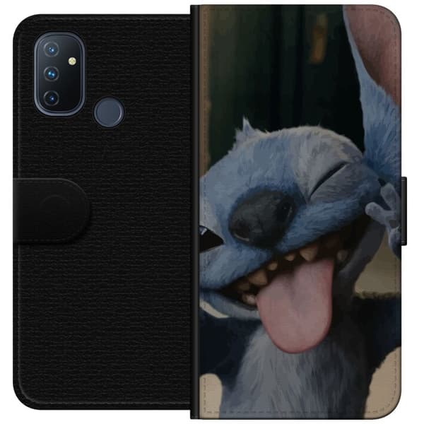 OnePlus Nord N100 Lommeboketui Stitch Søt Alien - Blå Favoritt fra Ytre Rommet