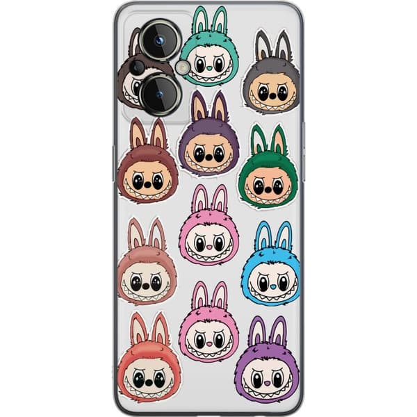 OnePlus Nord N20 5G Gjennomsiktig deksel Labubu Macaron Monster - Søt Samlefigur med Stil
