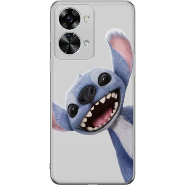 OnePlus Nord 2T Gennemsigtig cover Stitch i fart - Kawaii-design til fans & børn