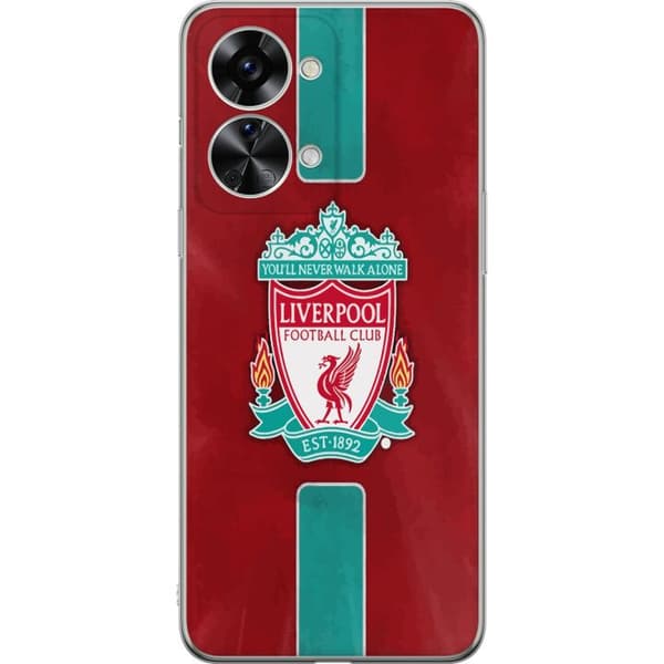 OnePlus Nord 2T Gennemsigtig cover Liverpool FC - Klassisk Fodboldstolthed i Rødt