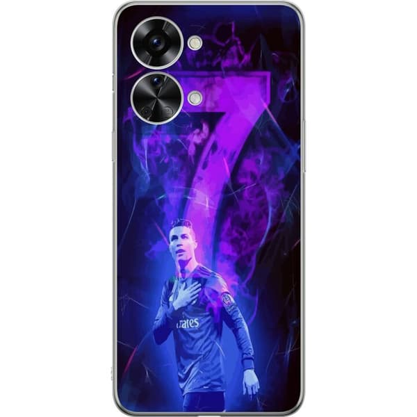 OnePlus Nord 2T Läpinäkyvä kuori Ronaldo 7 - Jalkapallolegenda Toiminnassa Fanien Puolesta