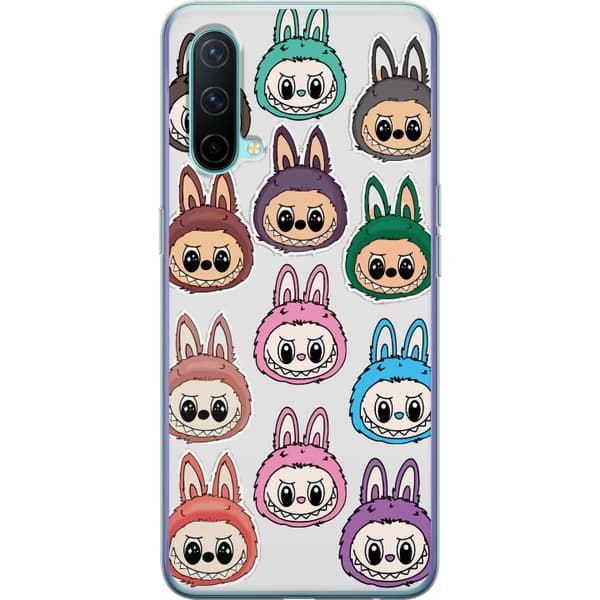 OnePlus Nord CE 5G Gennemsigtig cover Labubu Macaron Monster - Nuttet Samlefigur med Stil