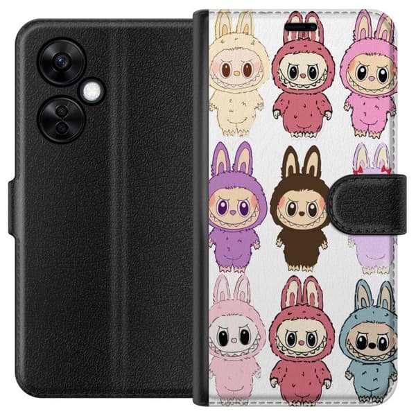 OnePlus Nord CE 3 Lite Plånboksfodral Labubu Pink Monster – Popkonst med Kawaii-touch