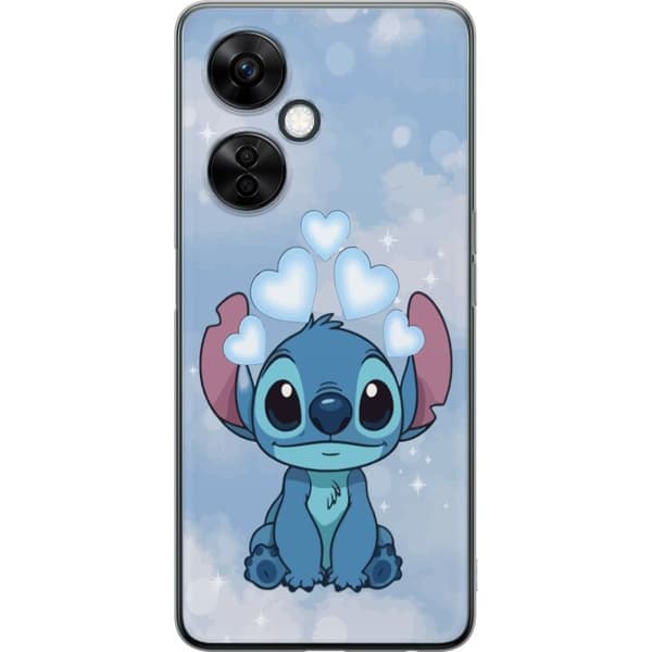 OnePlus Nord CE 3 Lite Gennemsigtig cover Stitch Hoppende Glæde - Sjovt Design til Gave