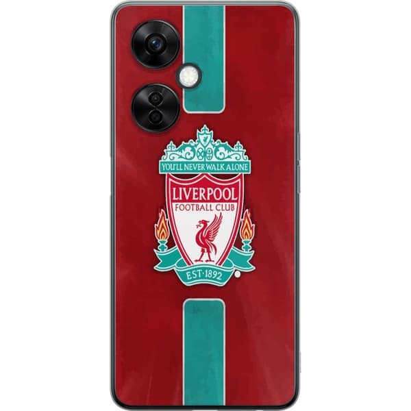OnePlus Nord CE 3 Lite Läpinäkyvä kuori Liverpool FC - Klassinen jalkapallourheilu Punaisena