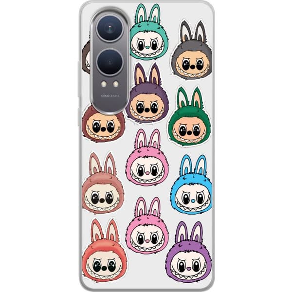 OnePlus Nord CE4 Lite Gjennomsiktig deksel Labubu Macaron Monster - Søt Samlefigur med Stil