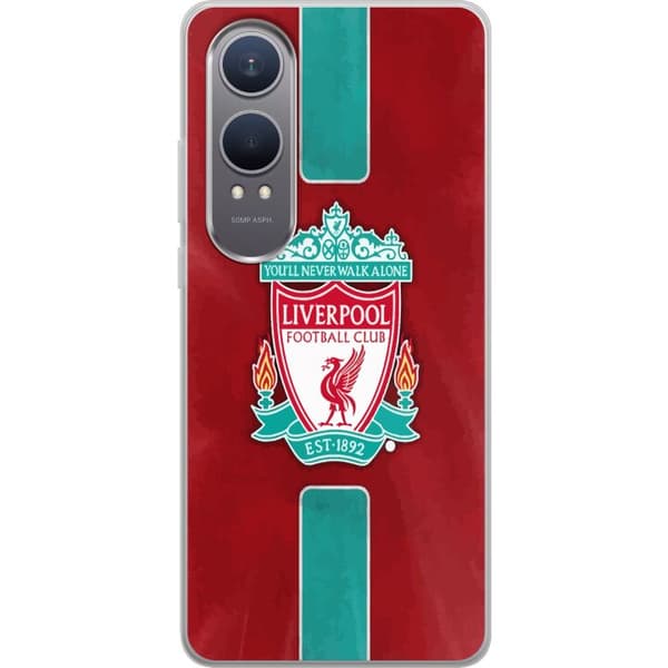OnePlus Nord CE4 Lite Läpinäkyvä kuori Liverpool FC - Klassinen jalkapallourheilu Punaisena