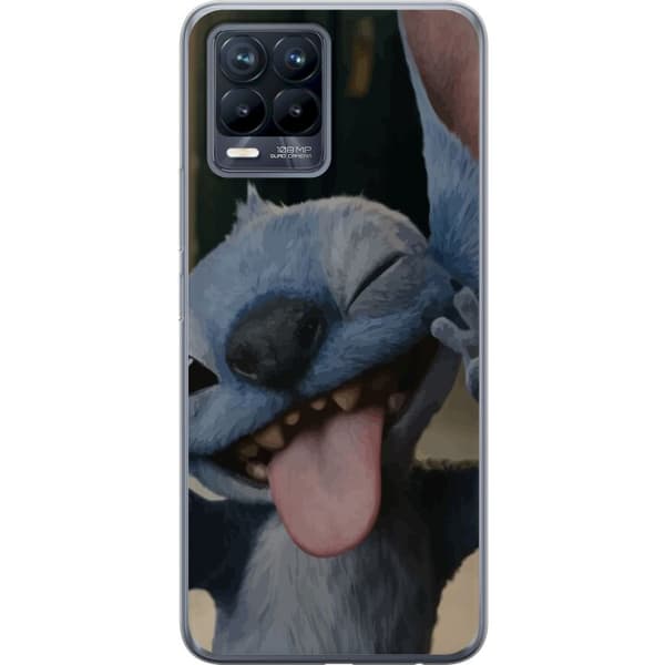 Realme 8 Gennemsigtig cover Stitch Sød Alien - Blå Favorit fra Ydre Rummet