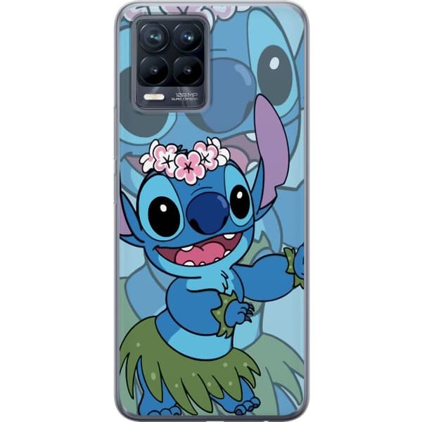 Realme 8 Gennemsigtig cover Stitch under Stjernerne - Magisk Anime-stil