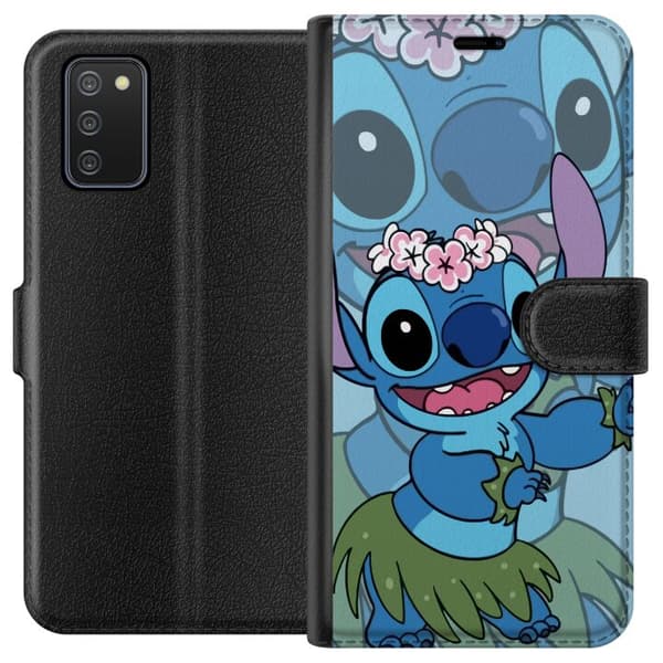Samsung Galaxy A02s Tegnebogsetui Stitch under Stjernerne - Magisk Anime-stil