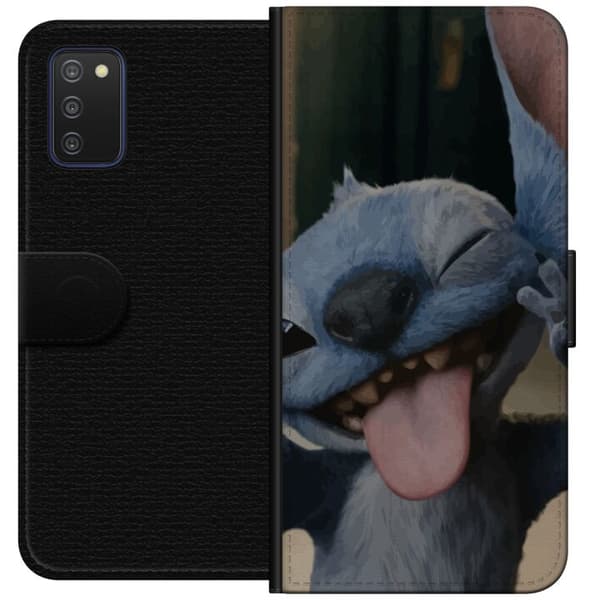 Samsung Galaxy A03s Lompakkokotelo Stitch Söpö Alien - Sininen Suosikki Ulkoavaruudesta