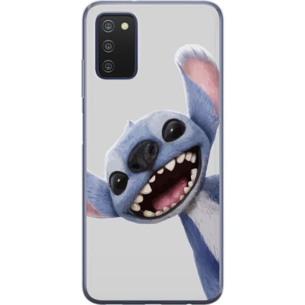 Samsung Galaxy A03s Gjennomsiktig deksel Stitch i Fart - Kawaii Design for Fans & Barn