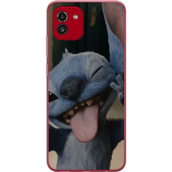Samsung Galaxy A03 Gjennomsiktig deksel Stitch Søt Alien - Blå Favoritt fra Ytre Rommet