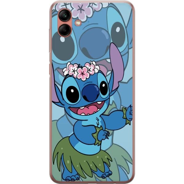 Samsung Galaxy A04 Läpinäkyvä kuori Stitch tähtien alla - Taianomainen Anime-tyyli